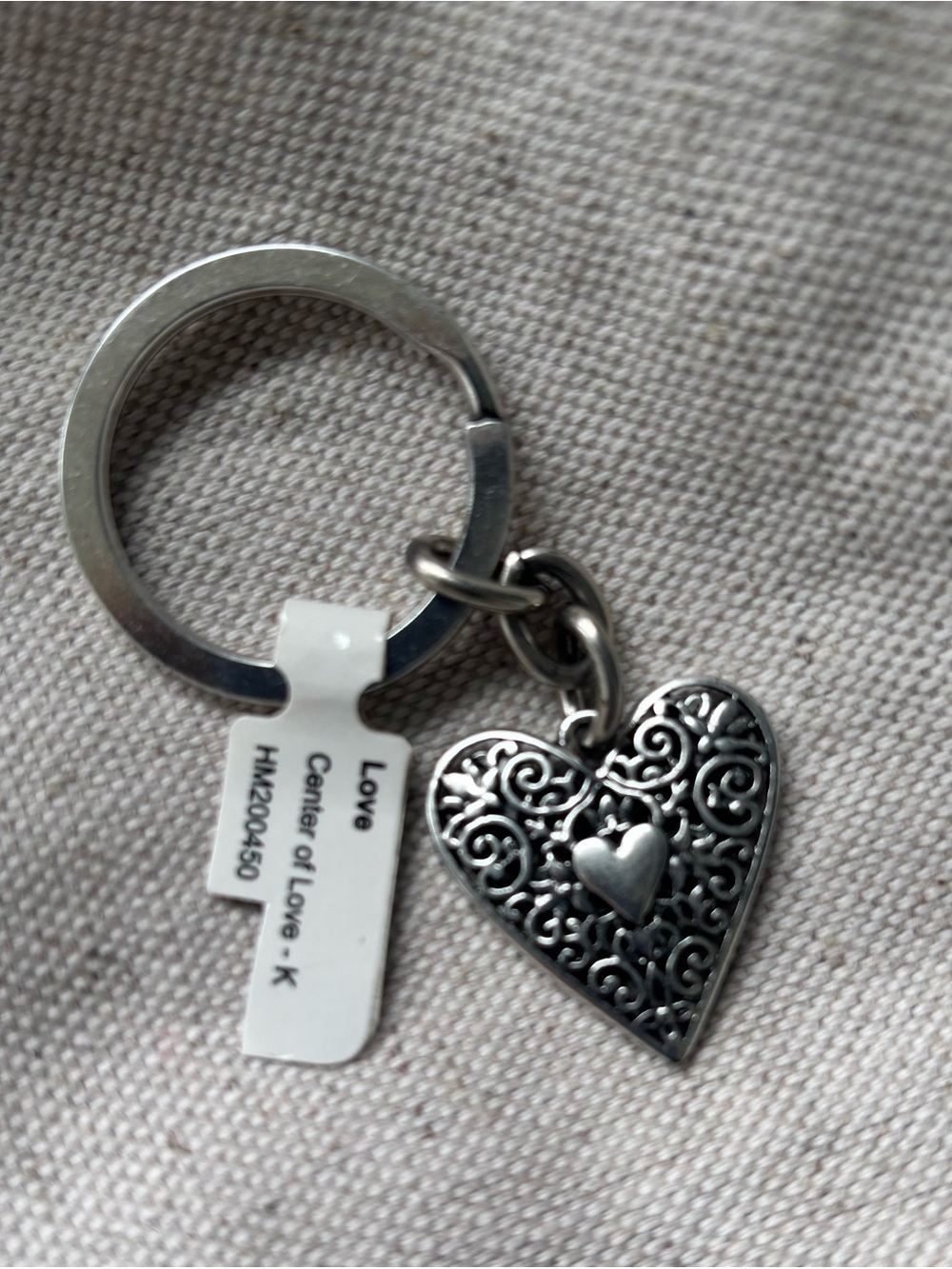 Brighton Center of Love Key Fob- Silver